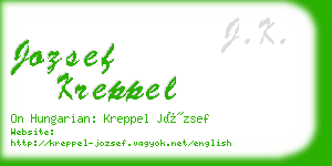 jozsef kreppel business card